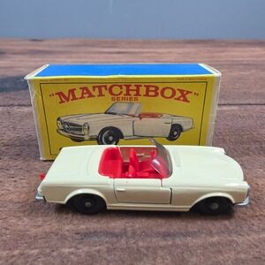 Matchbox Mercedes 230 SL No27 Cream Excellent Vintage Lesney Diecast England Box